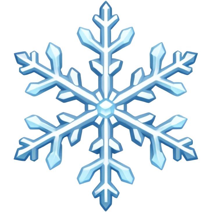 aesthetic white snowflake in chibi style emoji