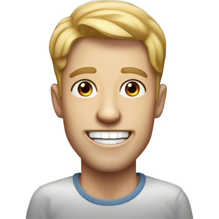 Skinny white guy with gap teeth emoji