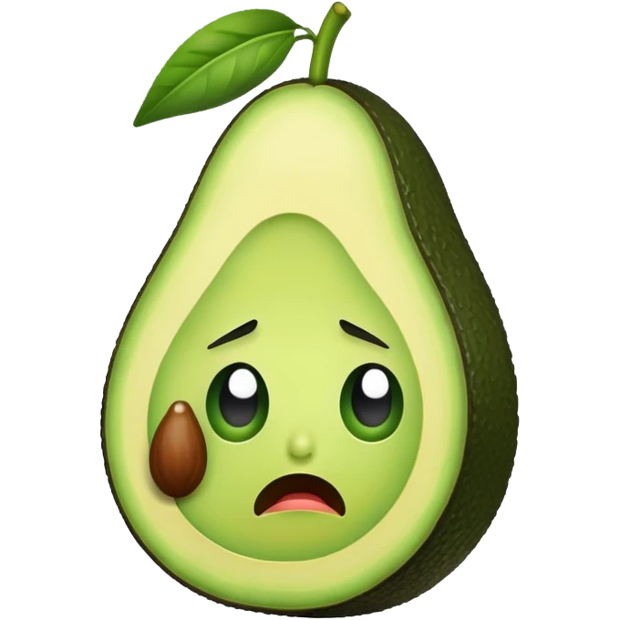 sad avocado crying emoji