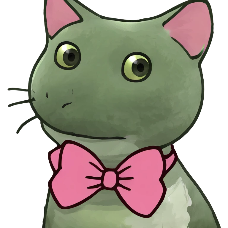 Cat with pink bow emoji