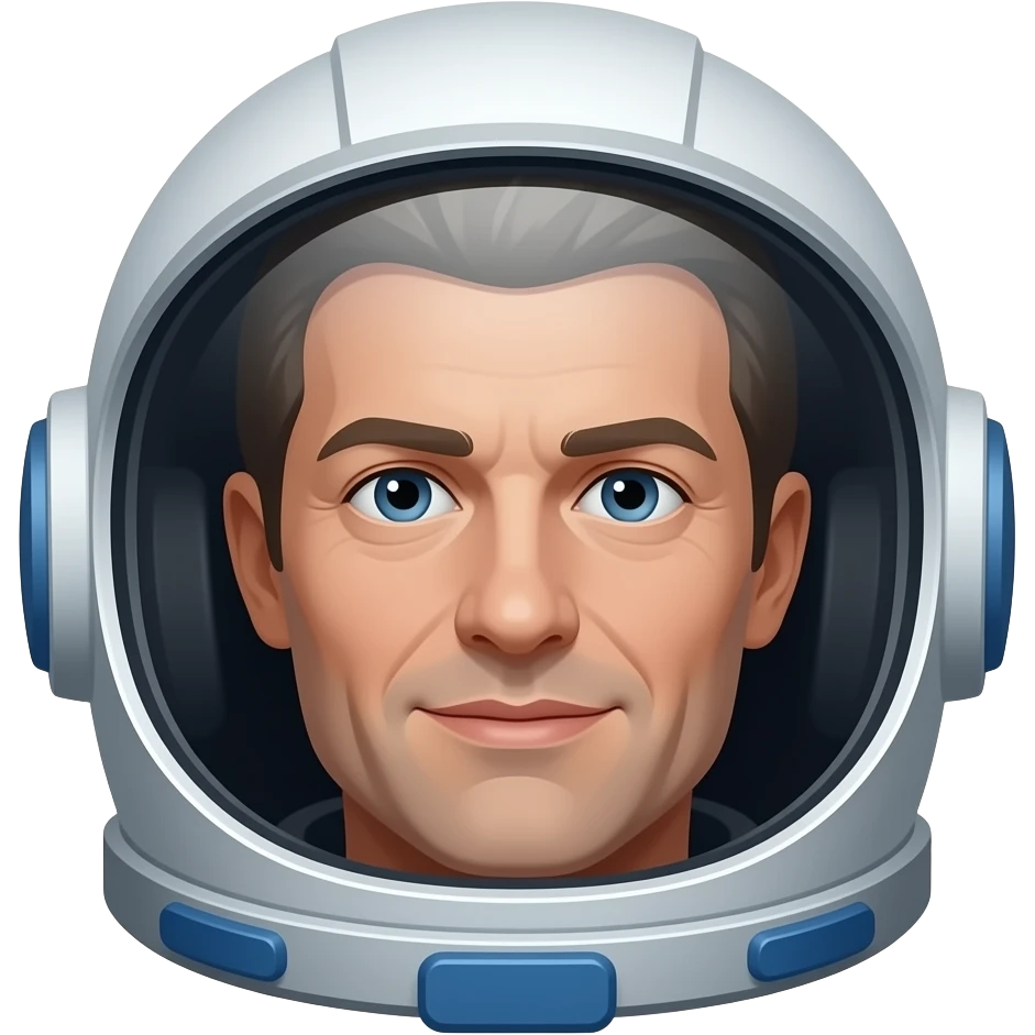 french astronaute with closed helmet emoji