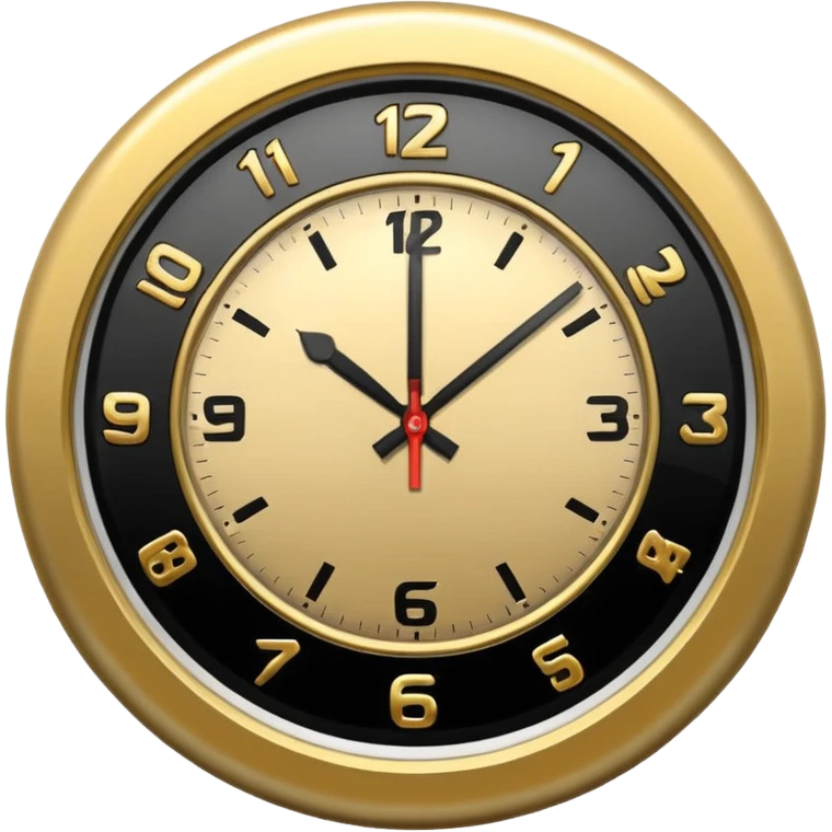 A clock emoji is drawn without any details that would suggest it's a clock. emoji