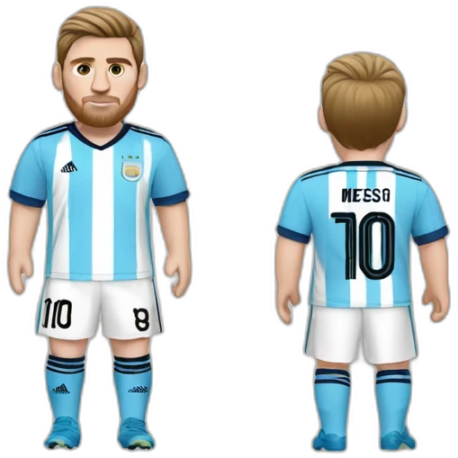 Lionel Messi Argentine uniform emoji