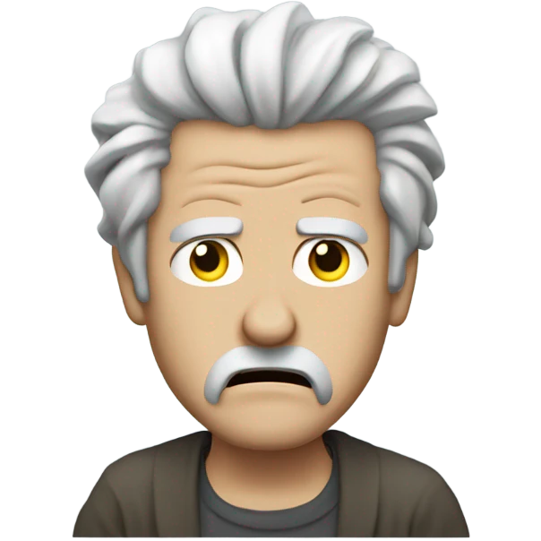 An angry white man with grey hair Shakes his fist at the sky emoji