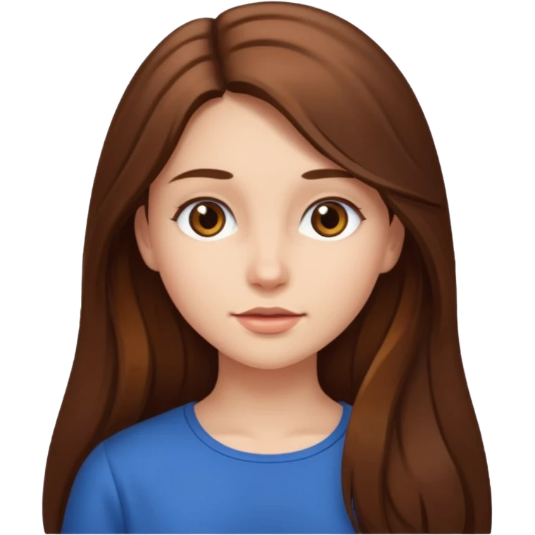 A girl with long hair emoji