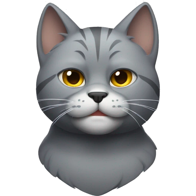 gray Muscle Cat emoji