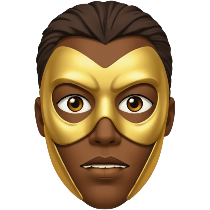 Vessel (of the band Sleep Token) dark, gold mask, badass emoji