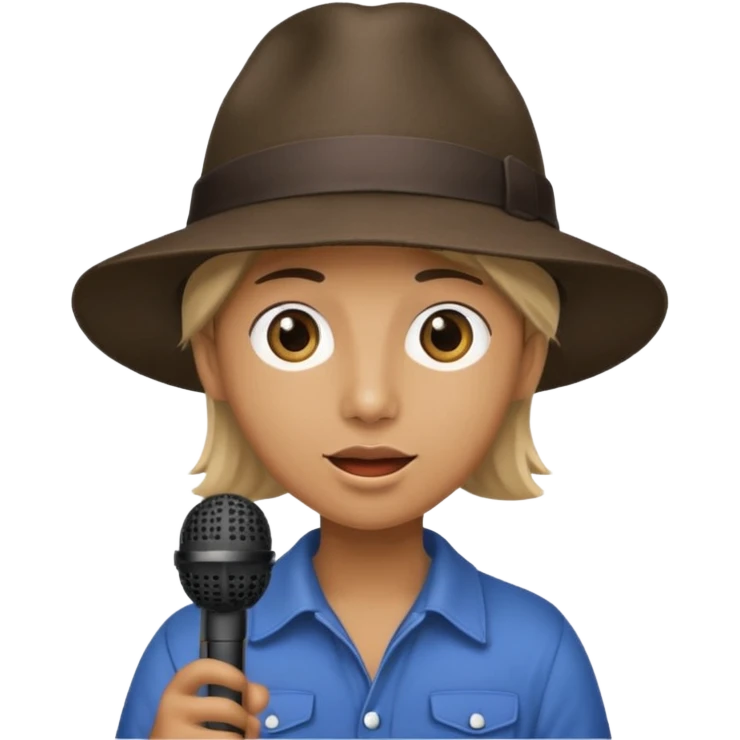 earth + reporter emoji