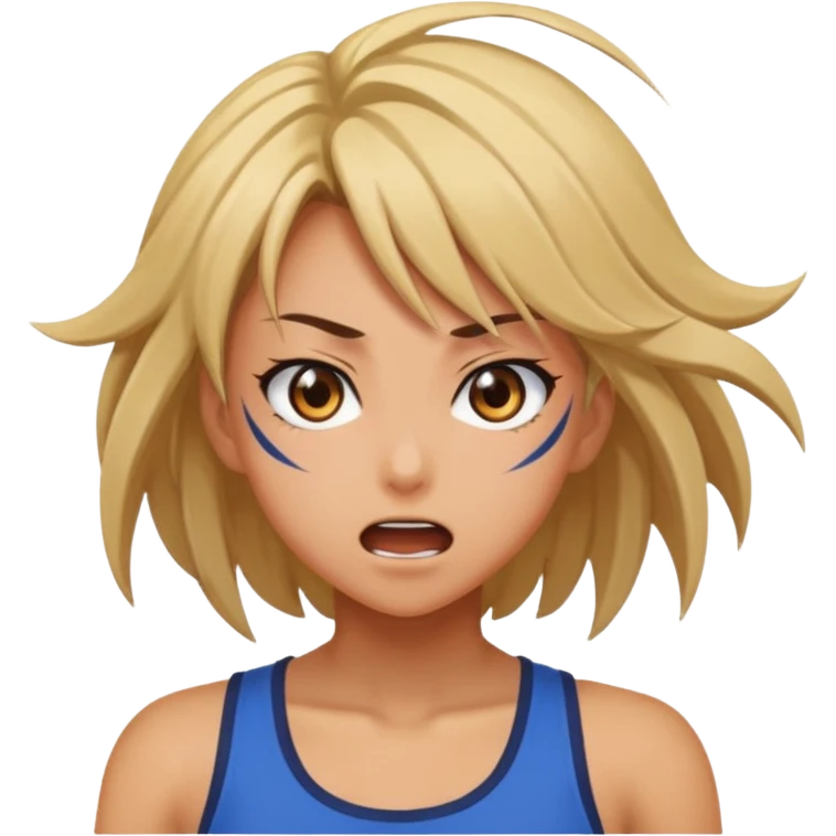 an anime girl thats moshing emoji