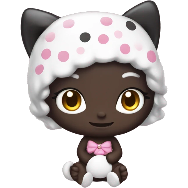 Hello kitty with kuromi emoji