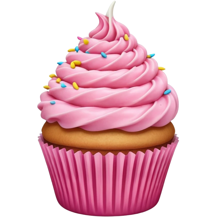 Cupcake with pink icing emoji