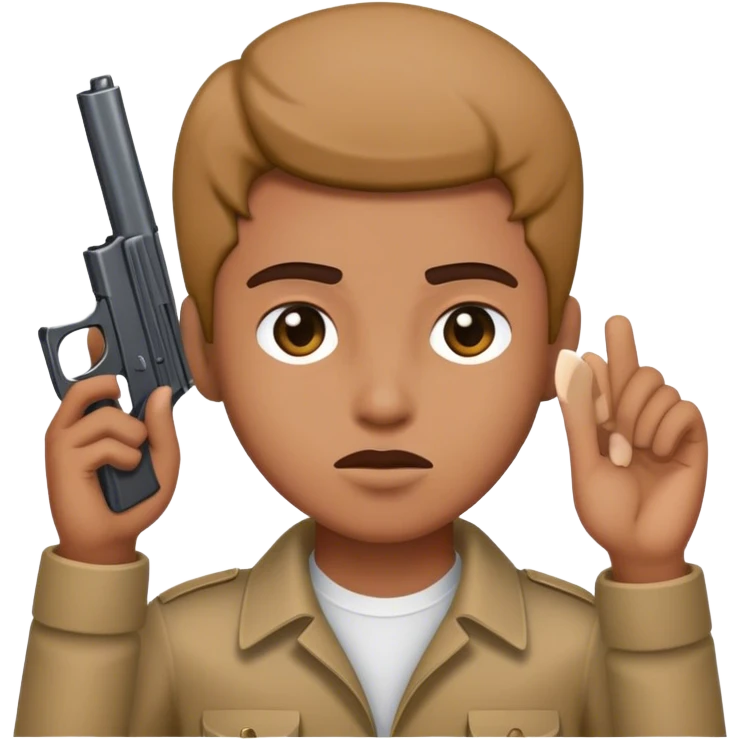 a person holding a gun to there head emoji