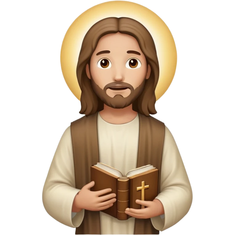 Jesus holding a bible emoji
