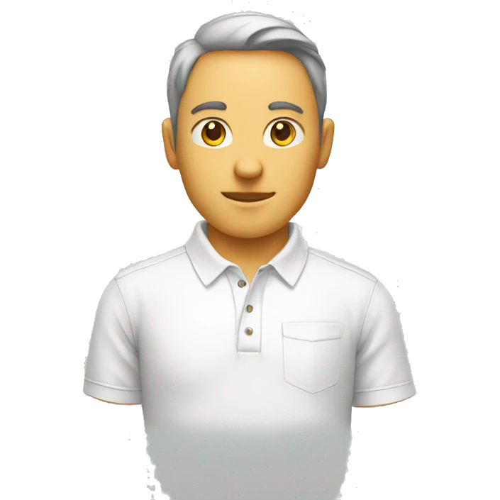 white Polo shirt without a person emoji
