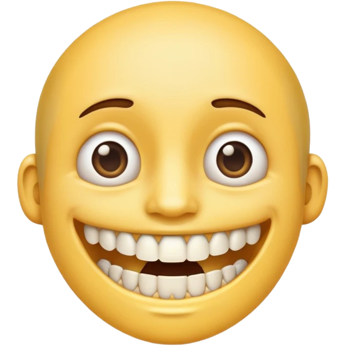 Emoji avec un appareil dentaire et des bagues sur les dents  emoji