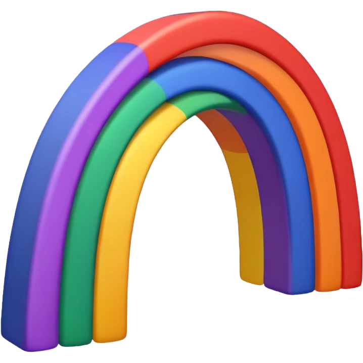 A rainbow swas emoji