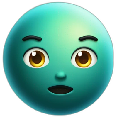 Uranus planet with eyebrow raised emoji