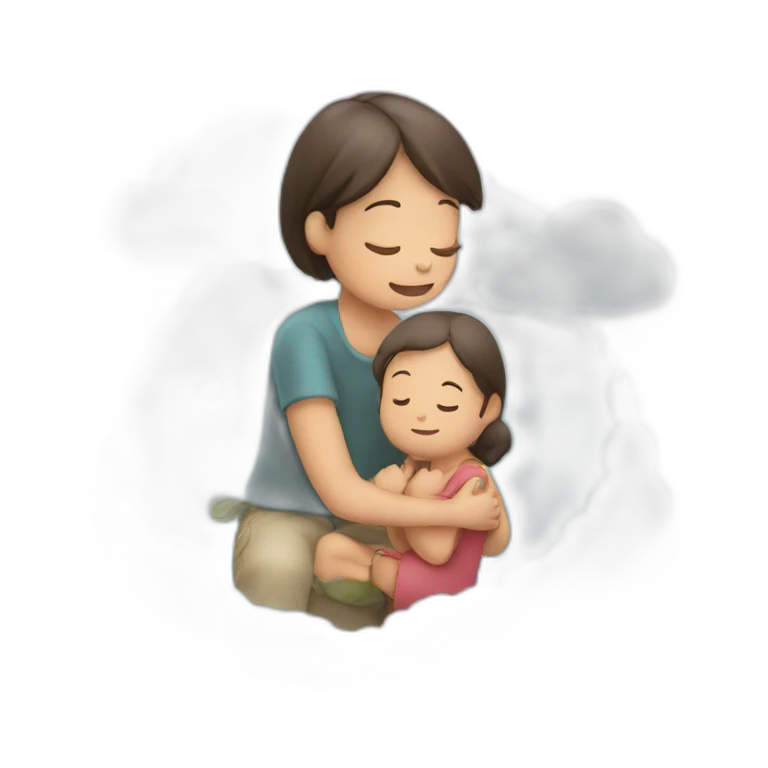 Niña pidiendo ver a su papá en el cielo  emoji