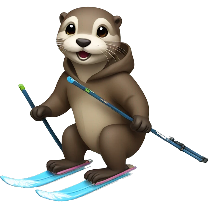 otter skiing  emoji