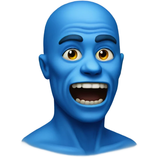 Freaky blue man emoji