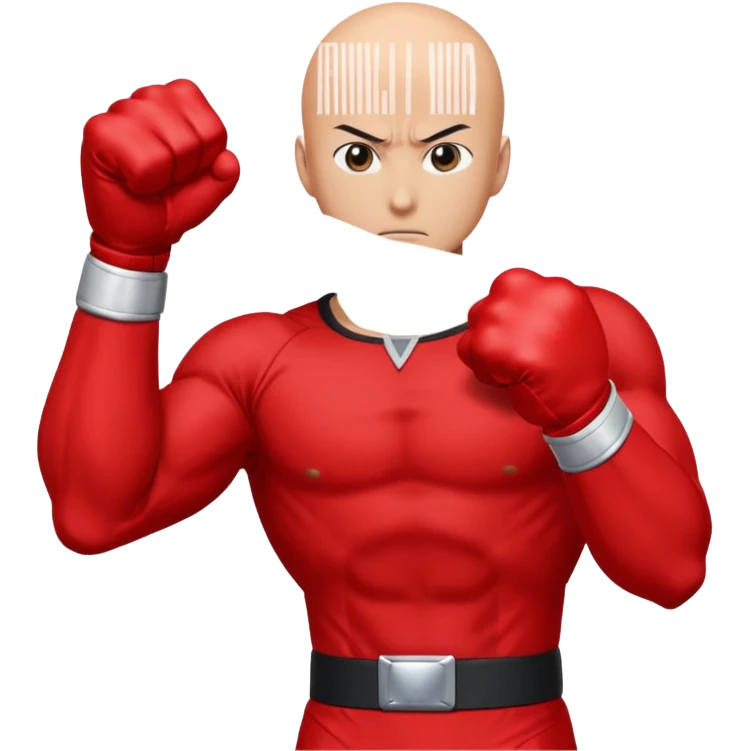 Saitama red hand punch emoji