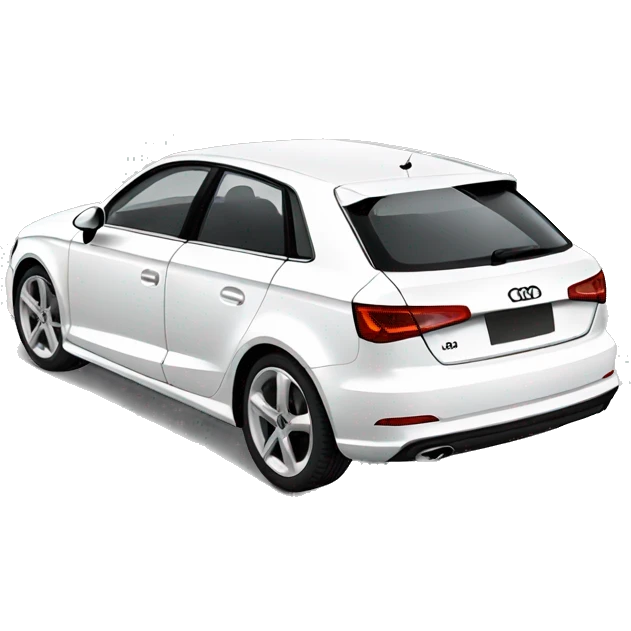 White Audi A3 emoji