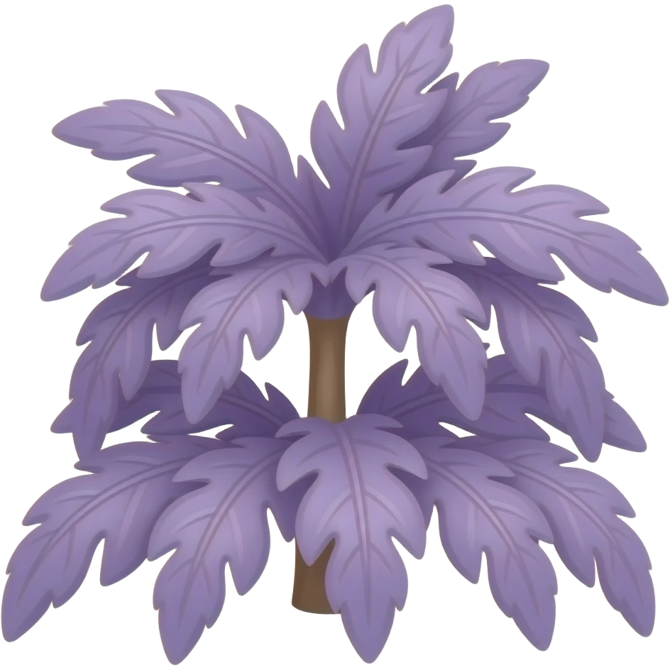 Mor solmus menekse yaprakları simli olsun sap kısmı da kahverengi olsun emoji