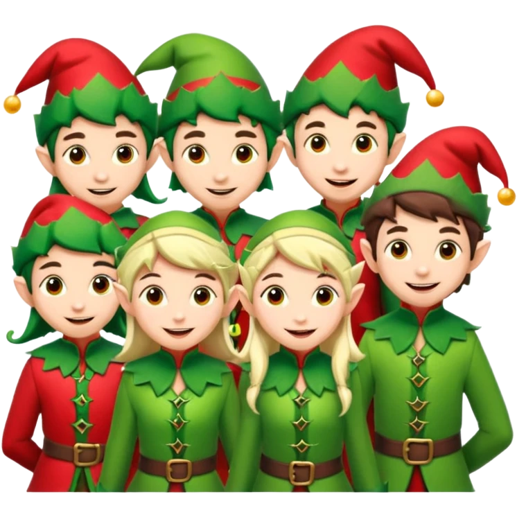 100 Christmas Elfs emoji