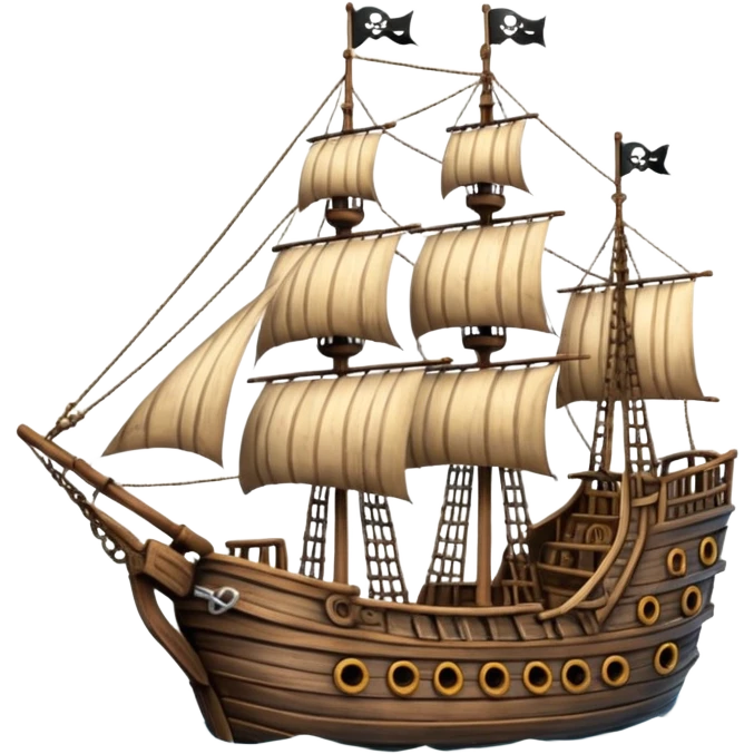 pirate ship for penguins emoji