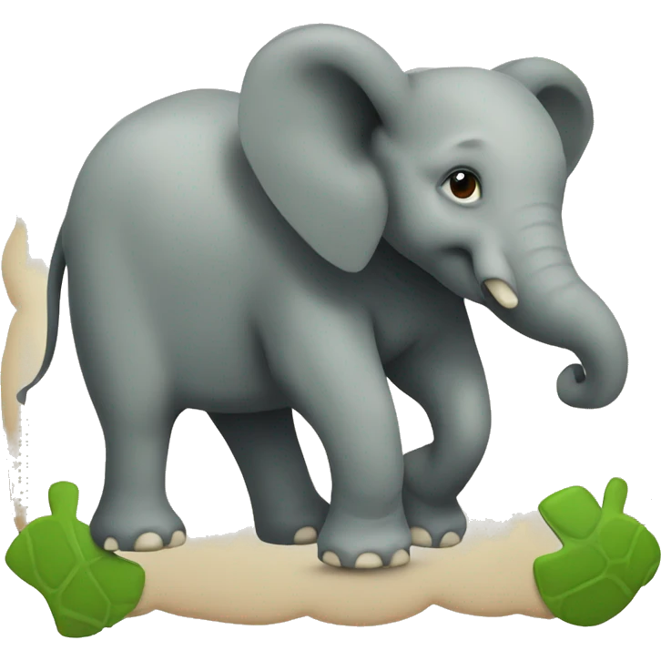 an elephant crossed with a turtle emoji