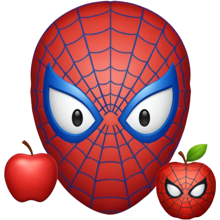 spiderman character, apple emoji style emoji