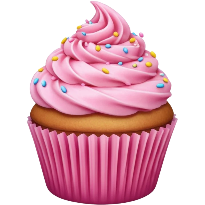 cupcake with pink icing emoji