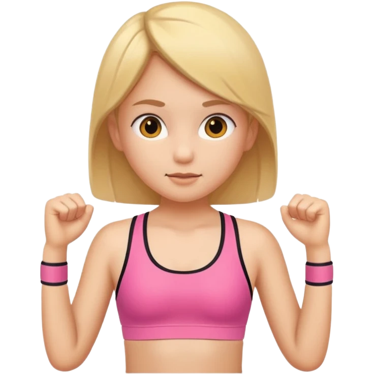 ten-year-old girl in a sports bra emoji