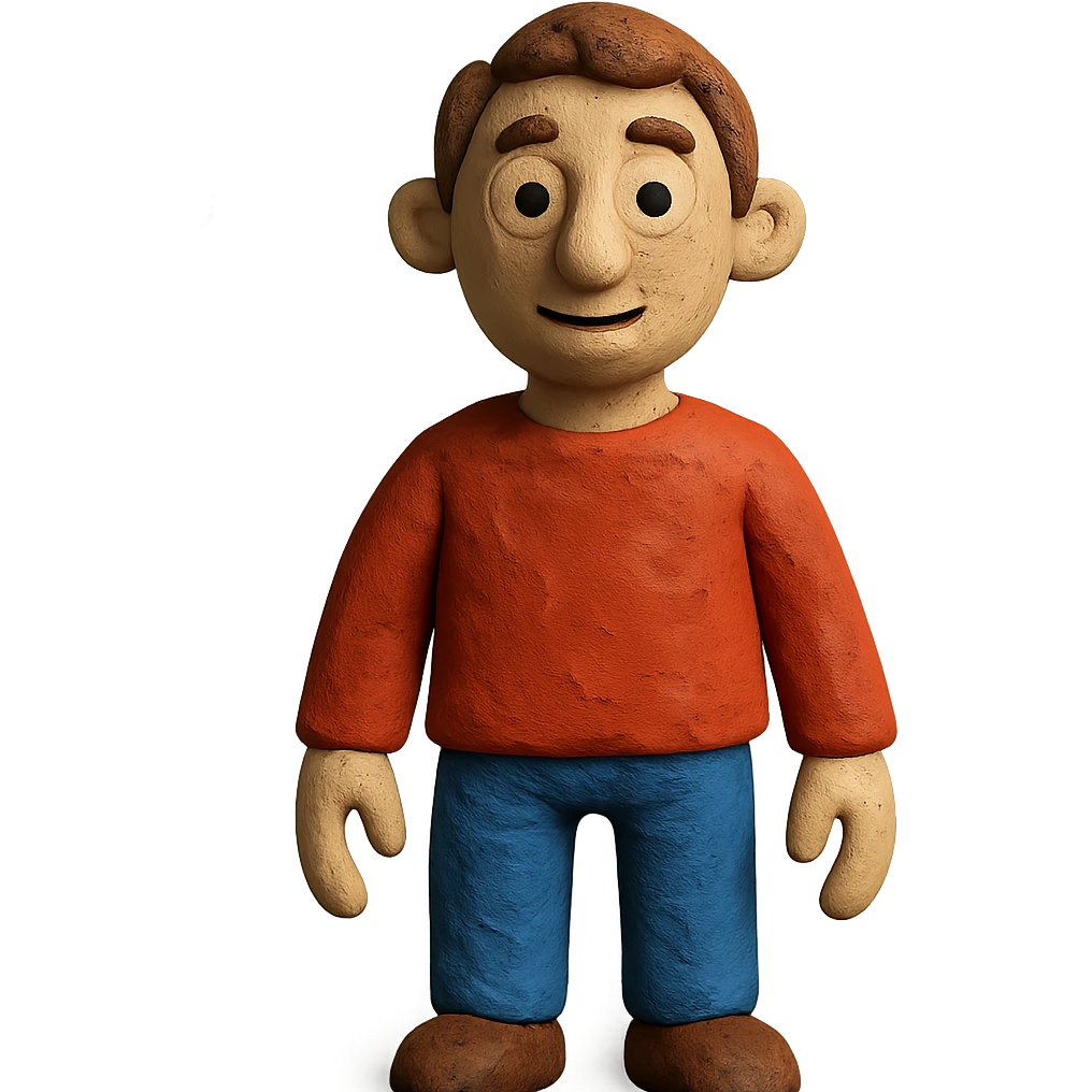 claymation style man emoji