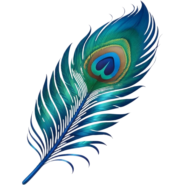 I need the single feather of peacock which indicated lord krishna  emoji