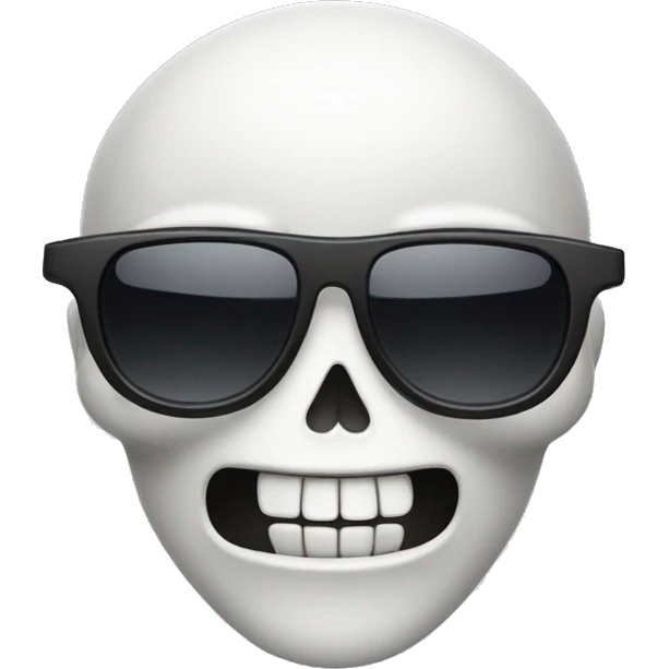 happy reaper face with sunglasses  emoji