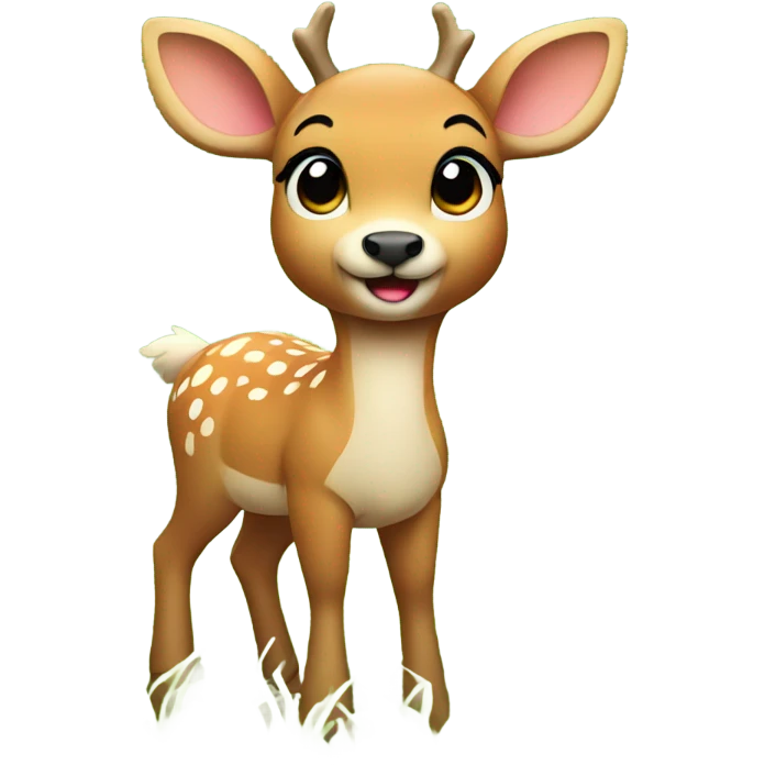 cute deer in a field  emoji