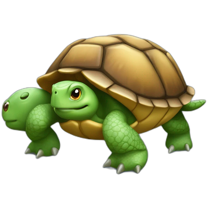 Une tortue super héros emoji