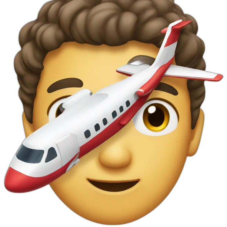Plane with pilot emoji