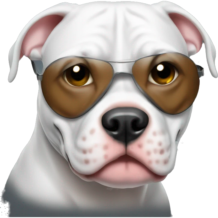 A pitbull with an eyepatch emoji
