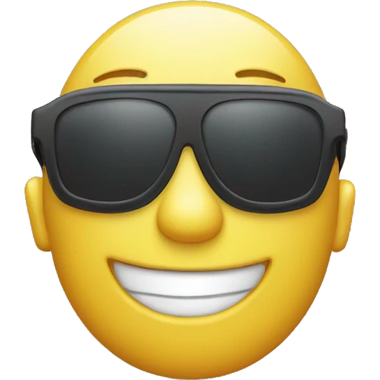 Smiling basic emoji with sunglasses and NVG quads on top emoji