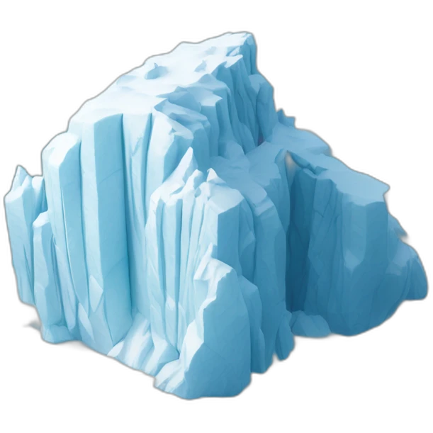 iceberg floating on sea, Aerial View emoji