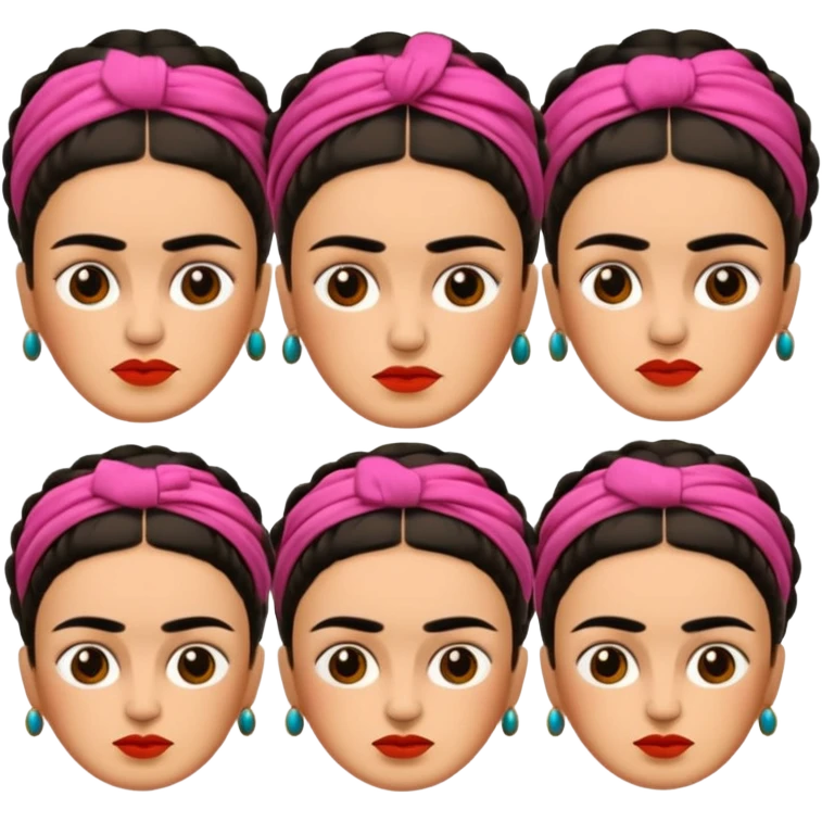 defferent emojis and emoticons of Frida Kahlo in style of her artworks  emoji