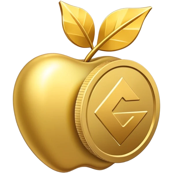 apple style emoji of a downward arrow and coin, alternate version, representing Senkende Kosten (lowering costs) emoji
