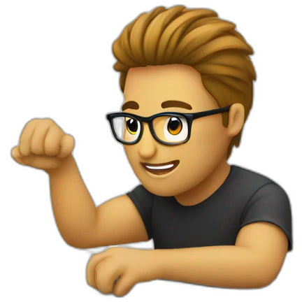 digital marketer using laptop emoji