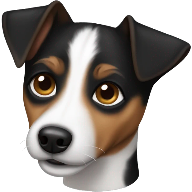 Black and brown jack russell emoji