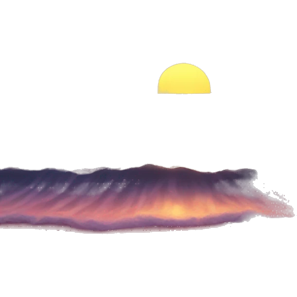 Sunset over ocean emoji
