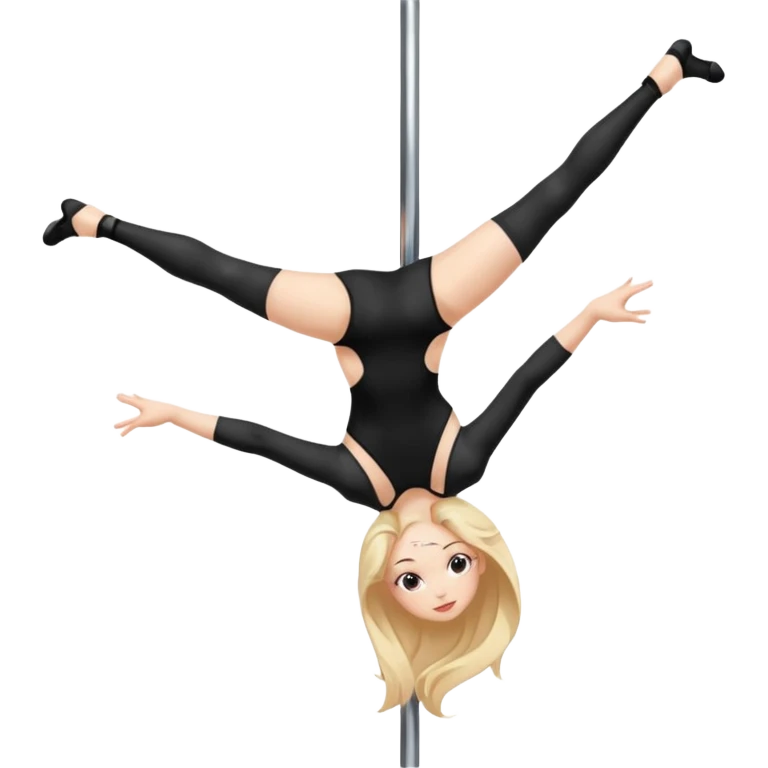 A girl doing pole dance emoji