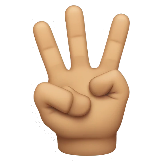 Do the two fingers up emoji upside down emoji