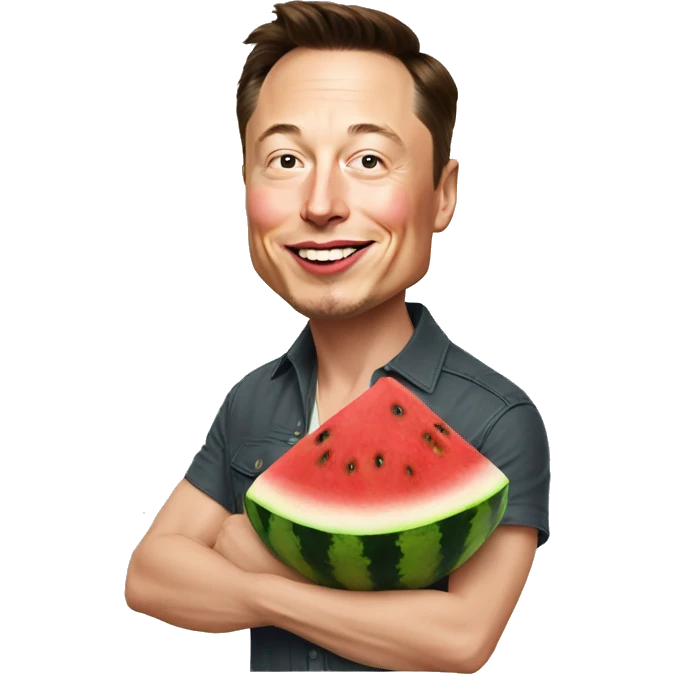 elon musk eating watermelon emoji